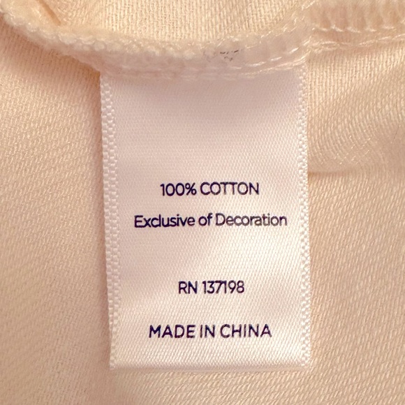 Martha Stewart Collection XS Ivory Rhinestone Oversized Shirt Shacket NWT - Picture 8 of 9